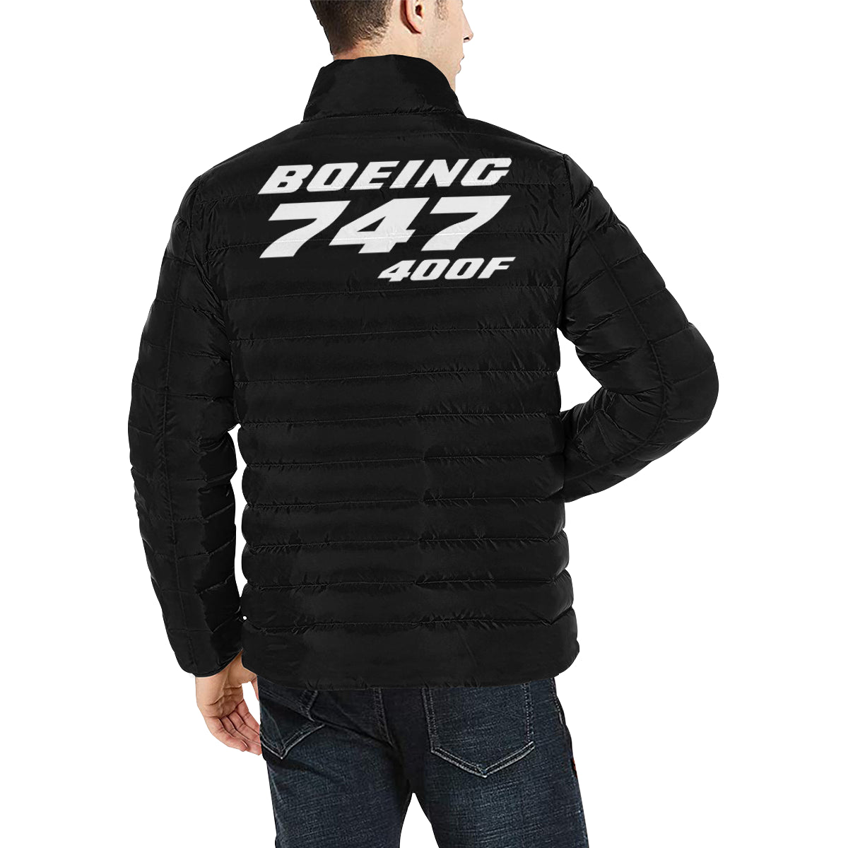 BOEING 747 Men's Stand Collar Padded Jacket e-joyer