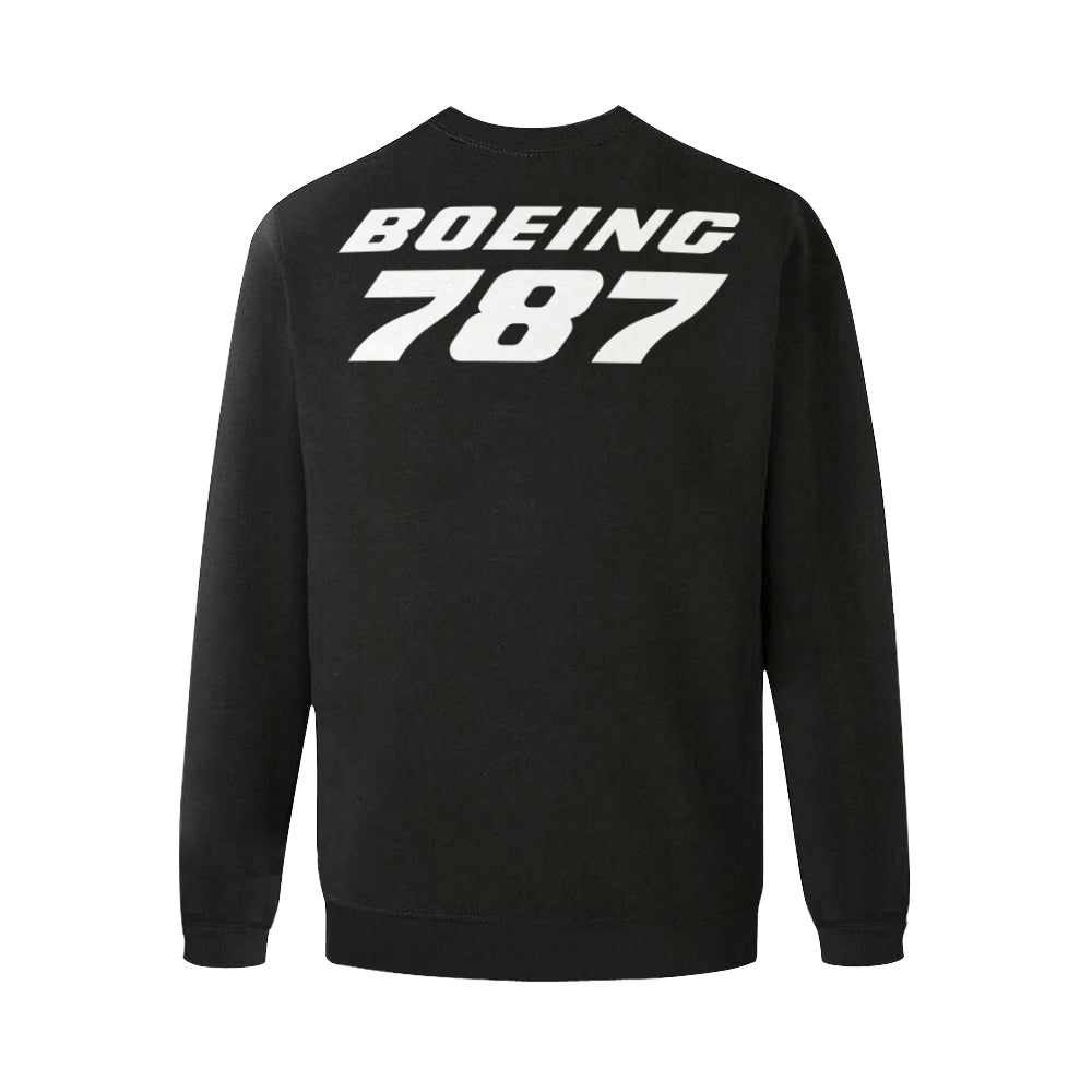 BOEING 787 Men's Oversized Fleece Crew Sweatshirt e-joyer