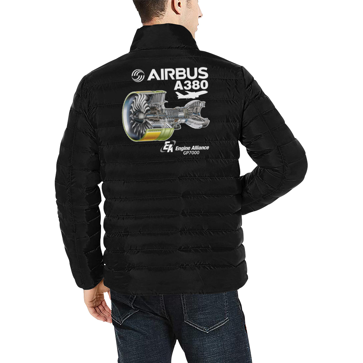 AIRBUS 380 Men's Stand Collar Padded Jacket e-joyer