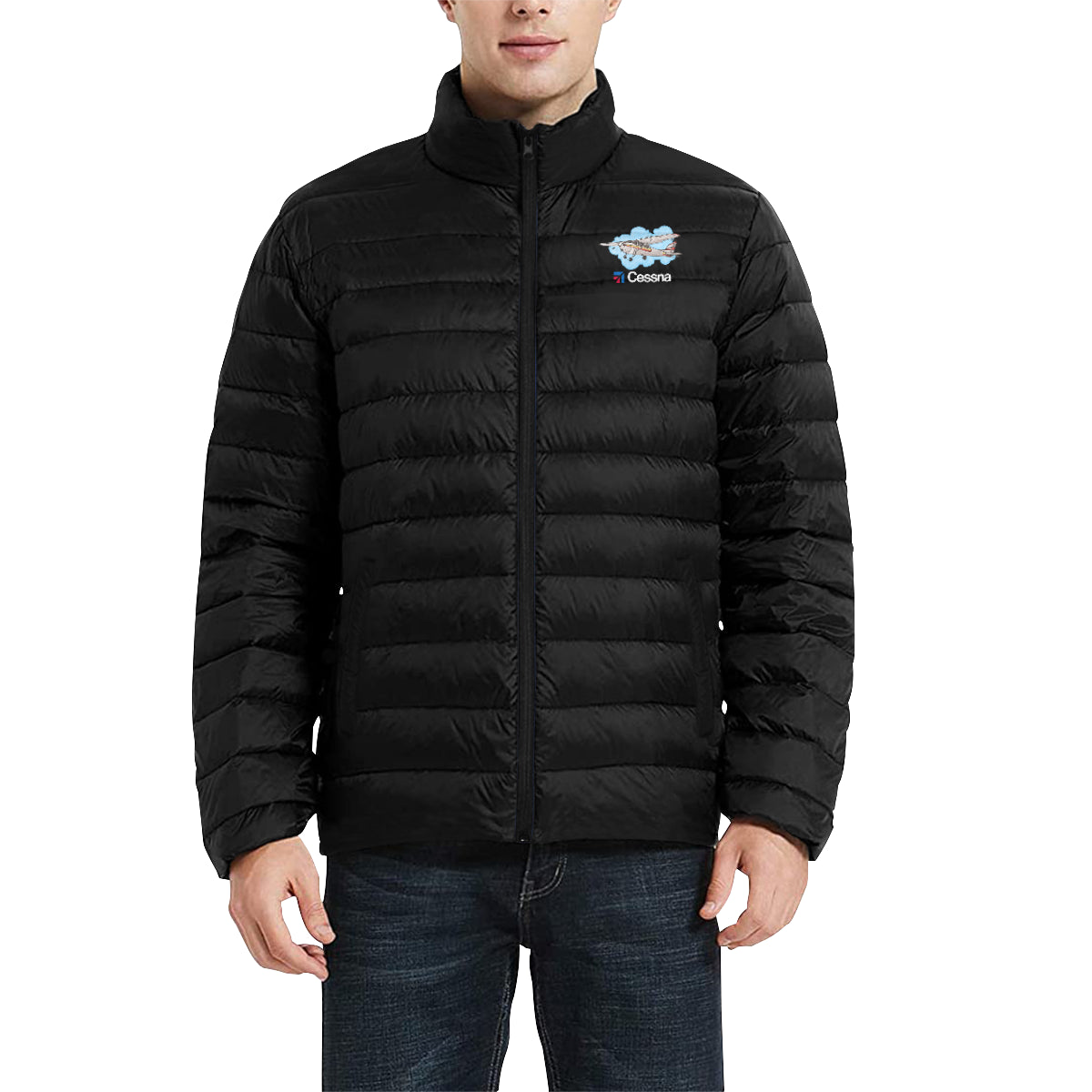 CESSNA Men's Stand Collar Padded Jacket e-joyer