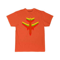 Thumbnail for Multi Colored Jet Airplane in Motion T Shirt THE AV8R