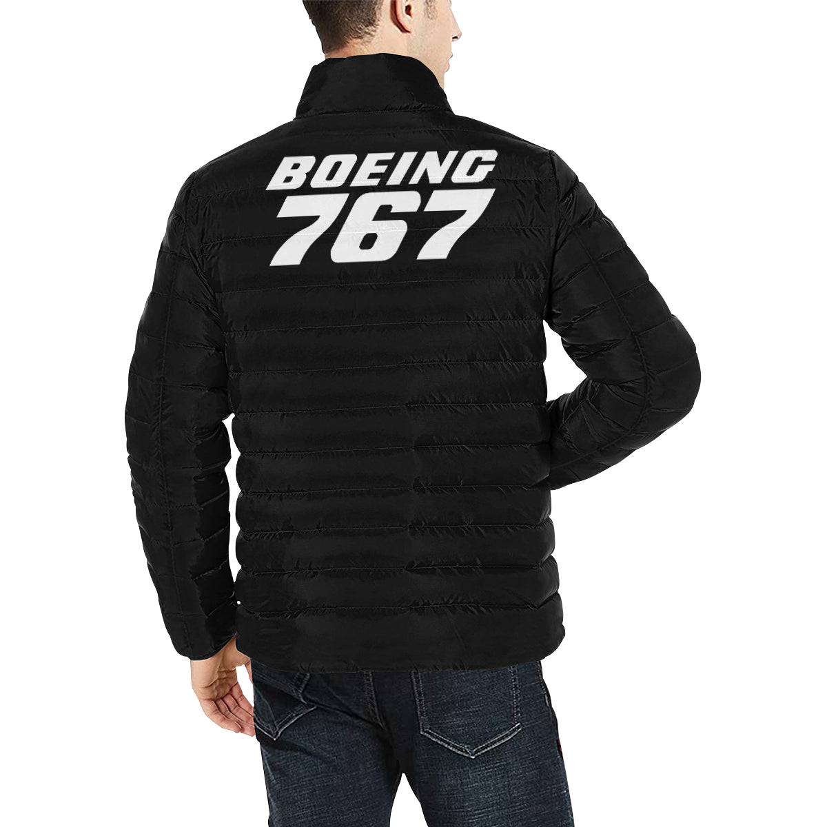 BOEING 767 Men's Stand Collar Padded Jacket e-joyer