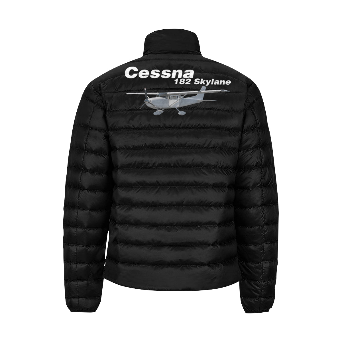 Cessna -182 Skylane Men's Stand Collar Padded Jacket e-joyer