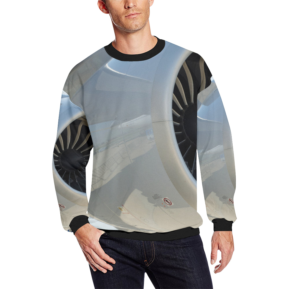 HOODIE - 81 Men's Oversized Fleece Crew Sweatshirt e-joyer