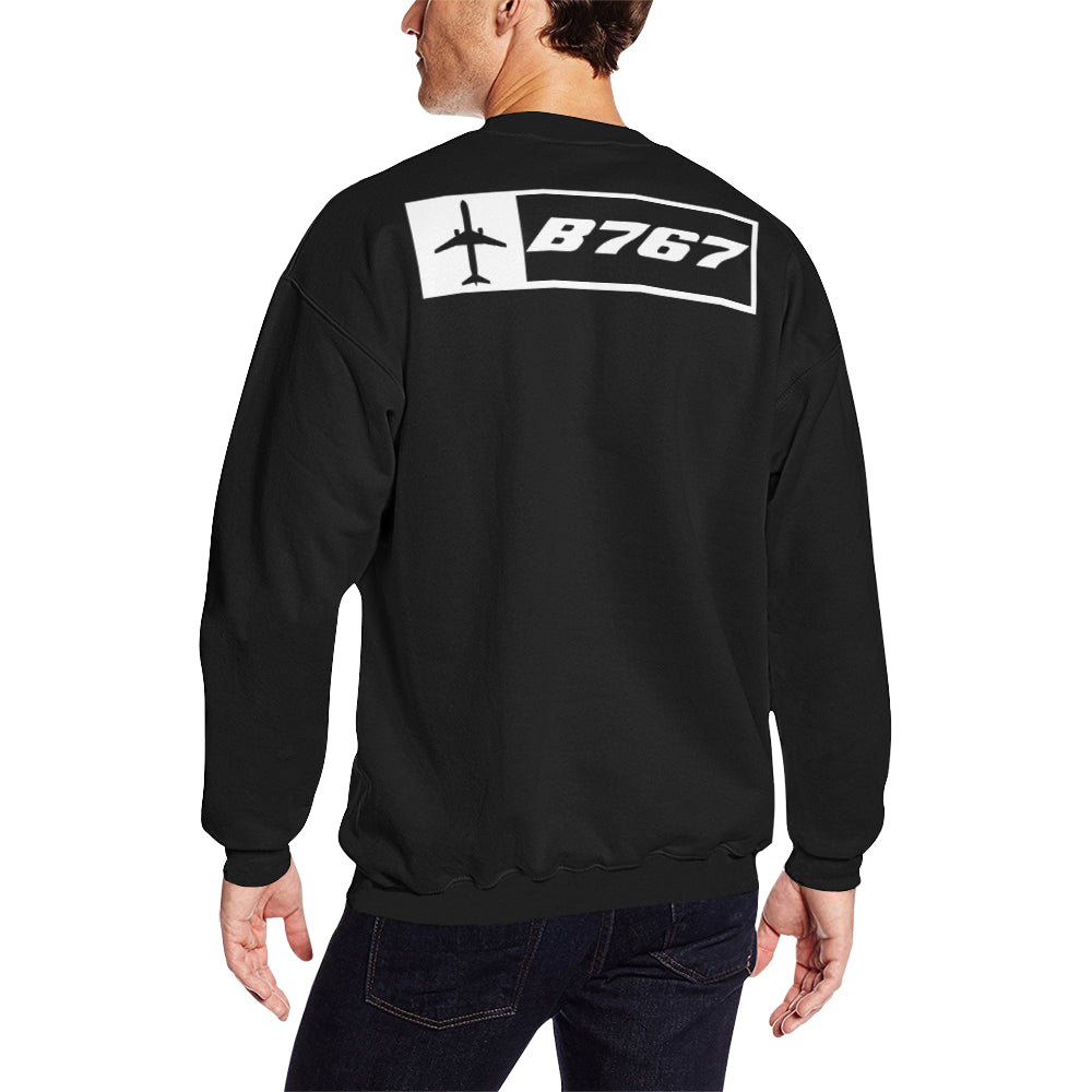 BOEING 767 Men's Oversized Fleece Crew Sweatshirt e-joyer