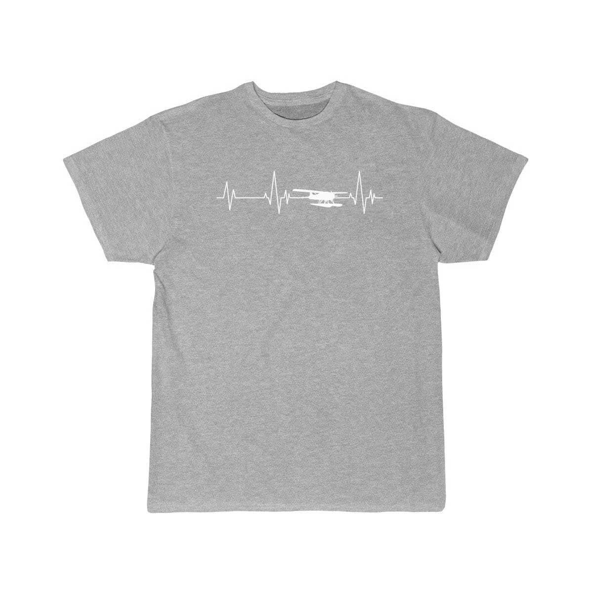 Heartbeat Airplane Amphibious Ekg Aviator Flying T-SHIRT THE AV8R