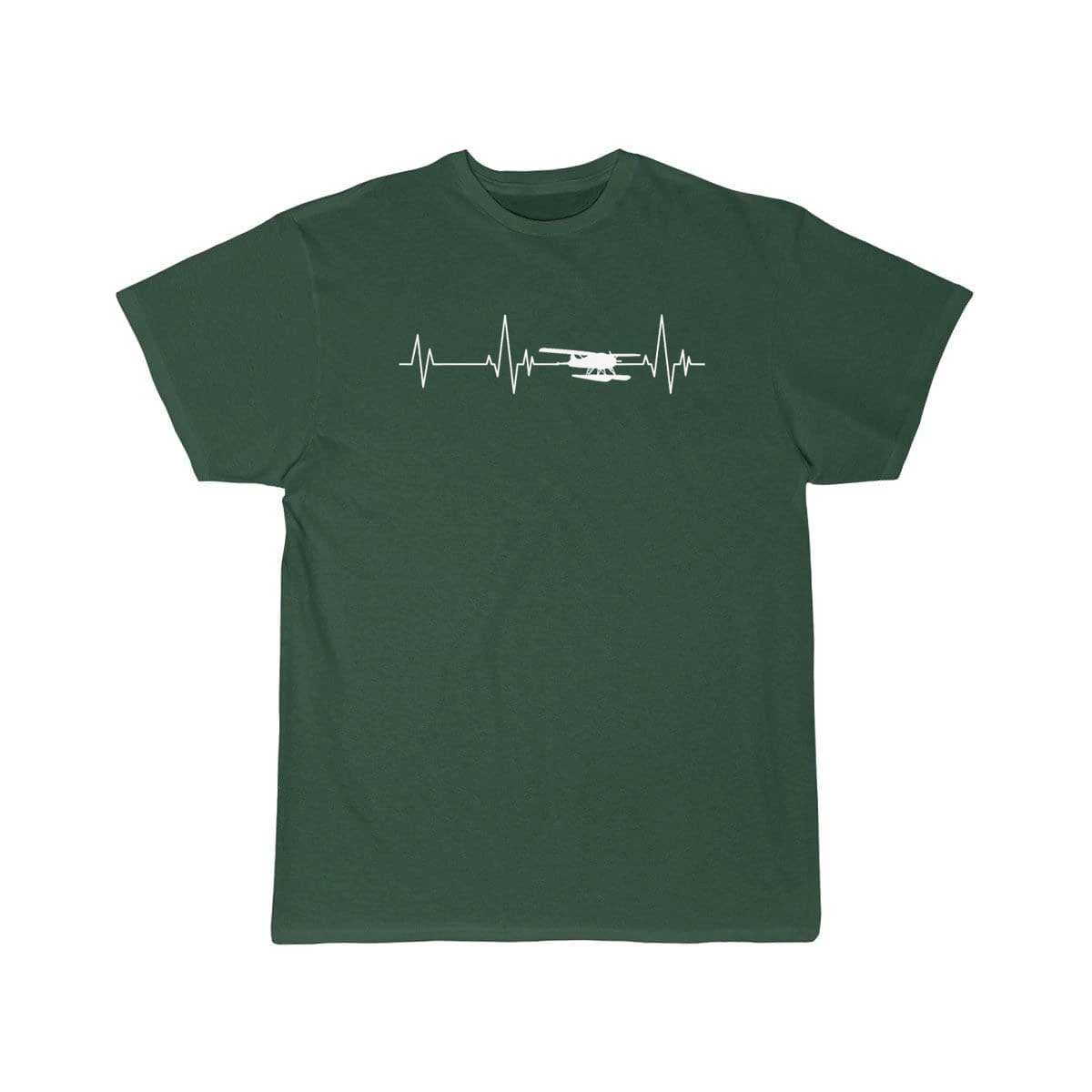 Heartbeat Airplane Amphibious Ekg Aviator Flying T-SHIRT THE AV8R