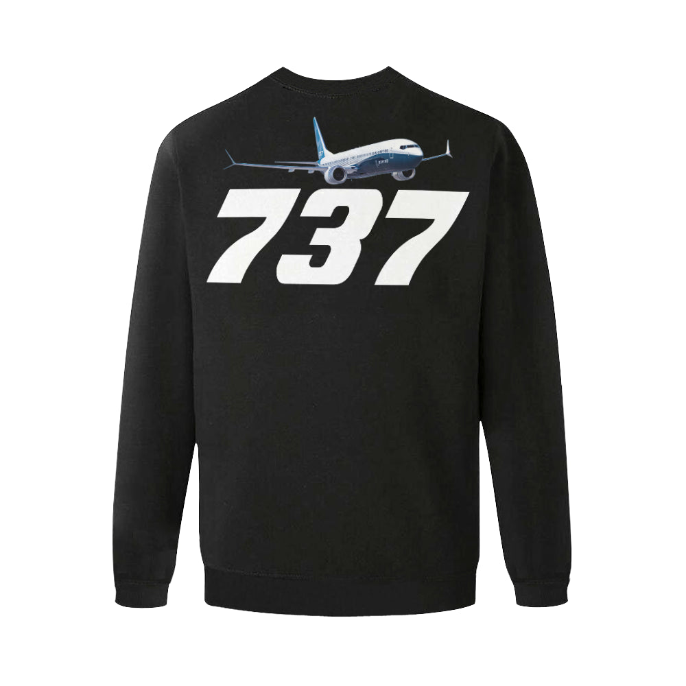 BOEING 737 Men's Oversized Fleece Crew Sweatshirt e-joyer