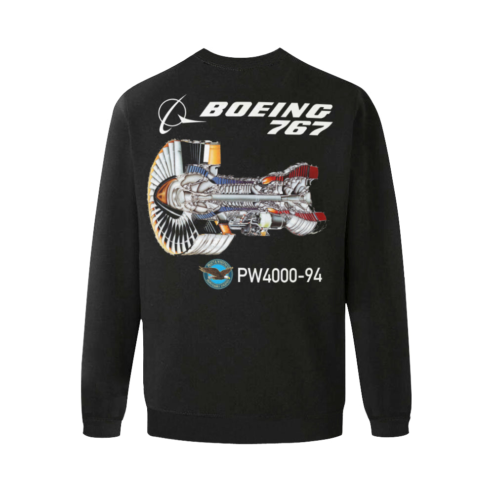 BOEING 767 Men's Oversized Fleece Crew Sweatshirt e-joyer