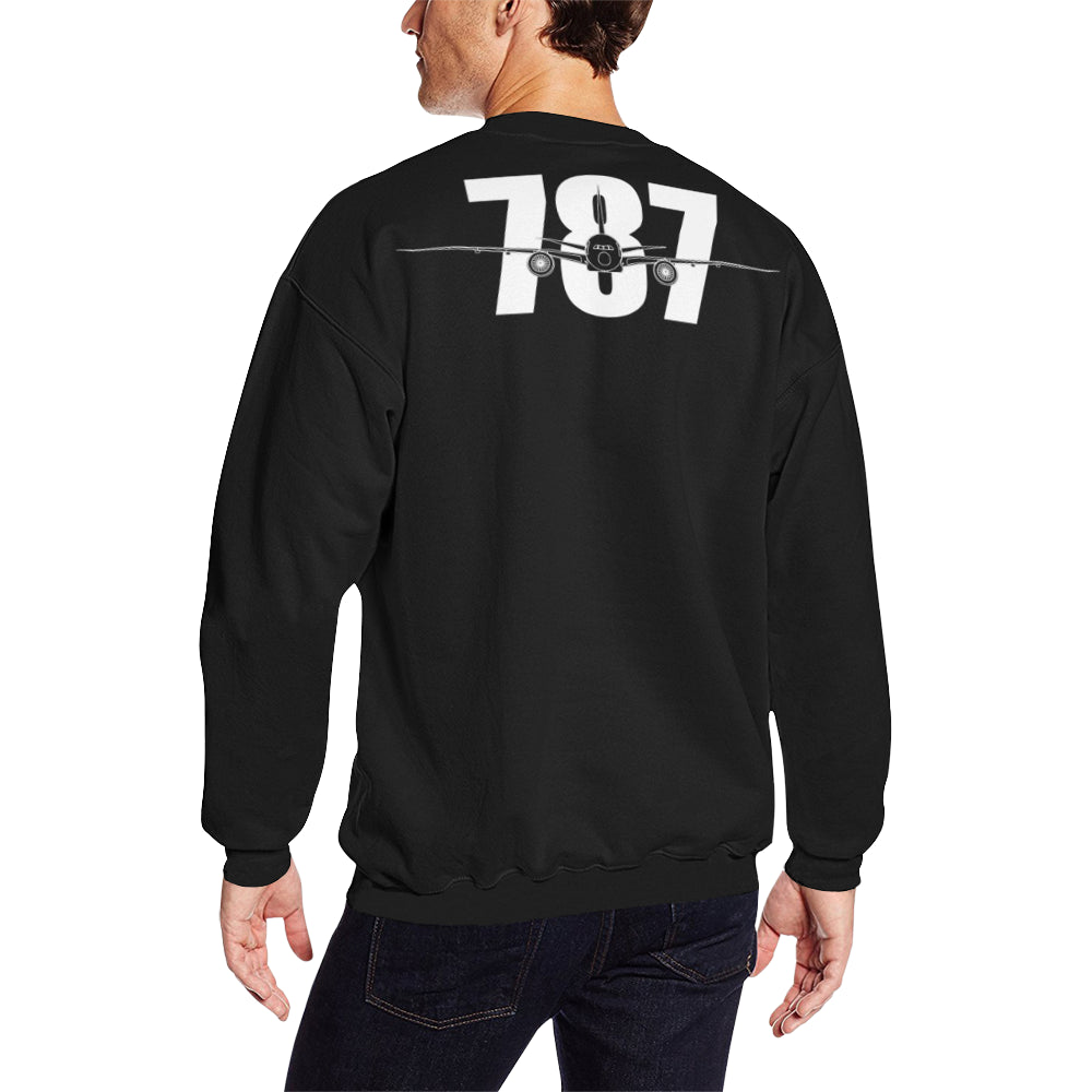 BOEING 787 Men's Oversized Fleece Crew Sweatshirt e-joyer