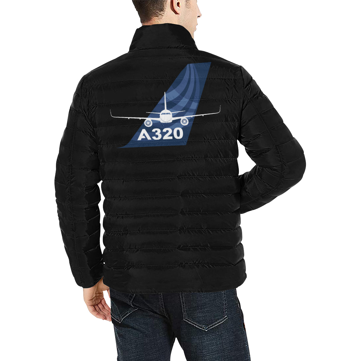 Airbus A320 Men's Stand Collar Padded Jacket e-joyer