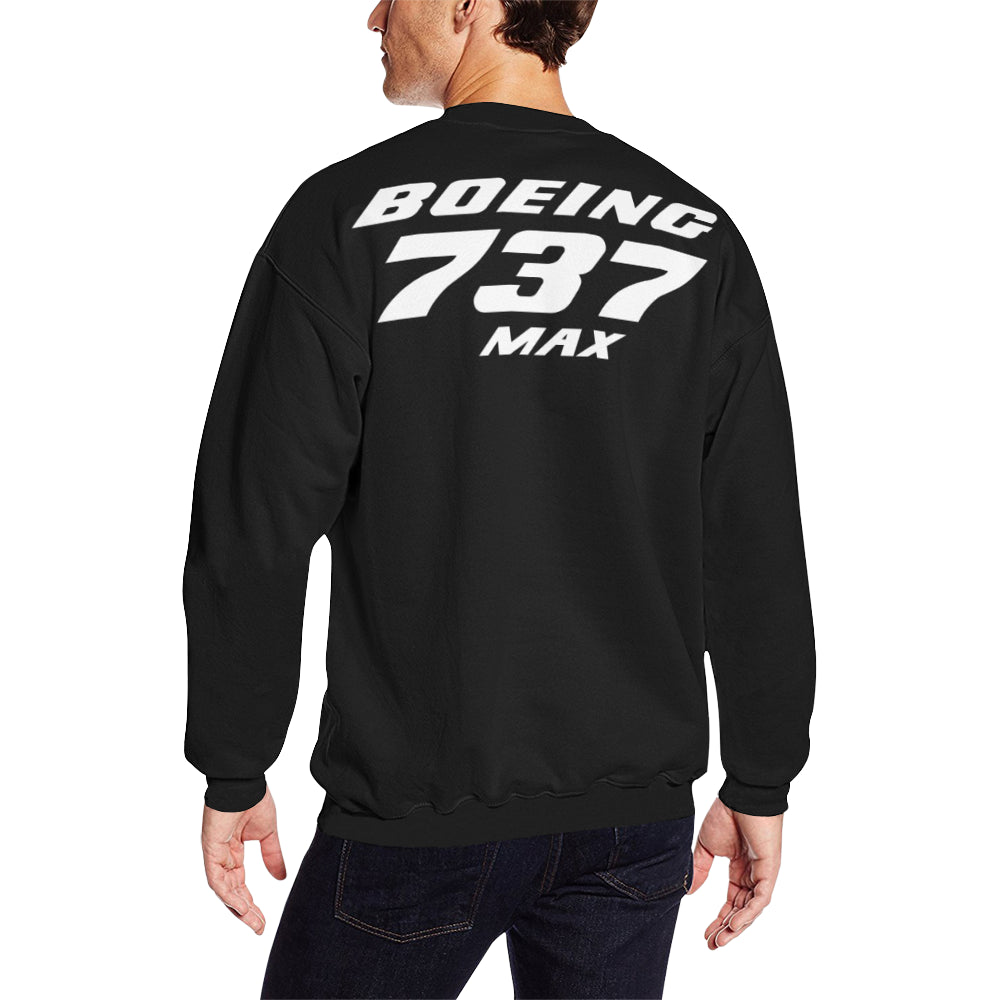 BOEING 737 Men's Oversized Fleece Crew Sweatshirt e-joyer