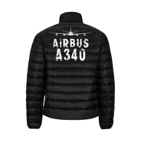 Thumbnail for Airbus A340 Men's Stand Collar Padded Jacket e-joyer