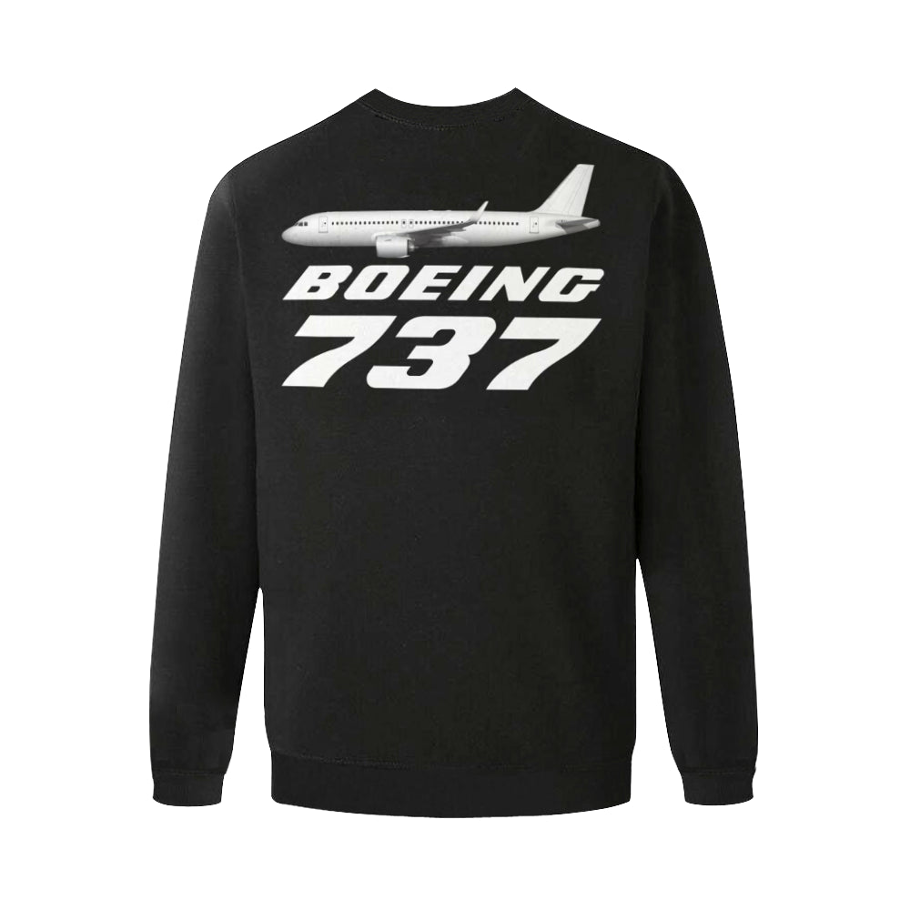 BOEING 737 Men's Oversized Fleece Crew Sweatshirt e-joyer