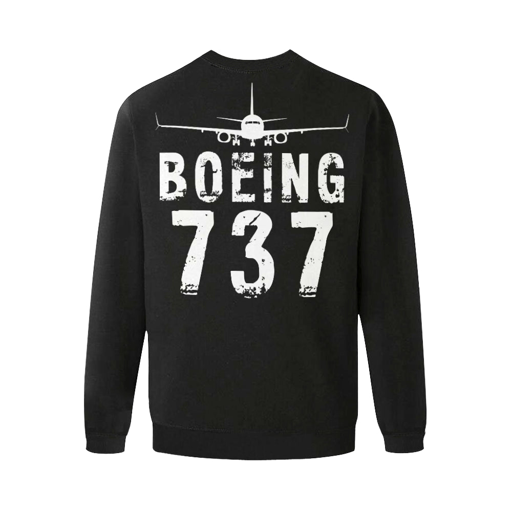 BOEING 737 Men's Oversized Fleece Crew Sweatshirt e-joyer