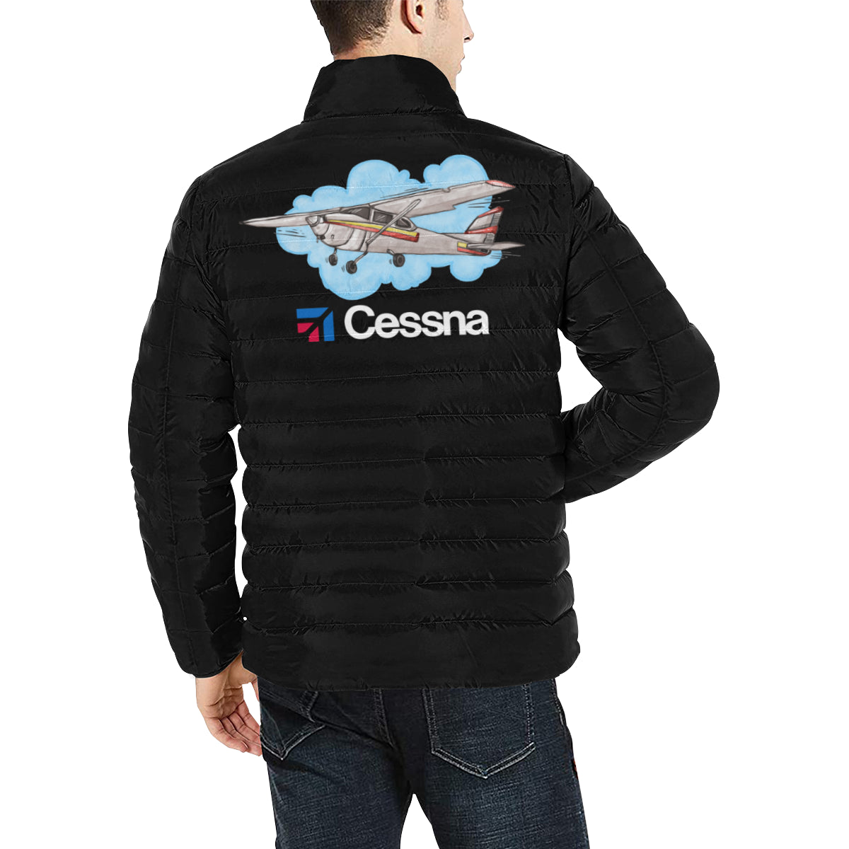 CESSNA Men's Stand Collar Padded Jacket e-joyer