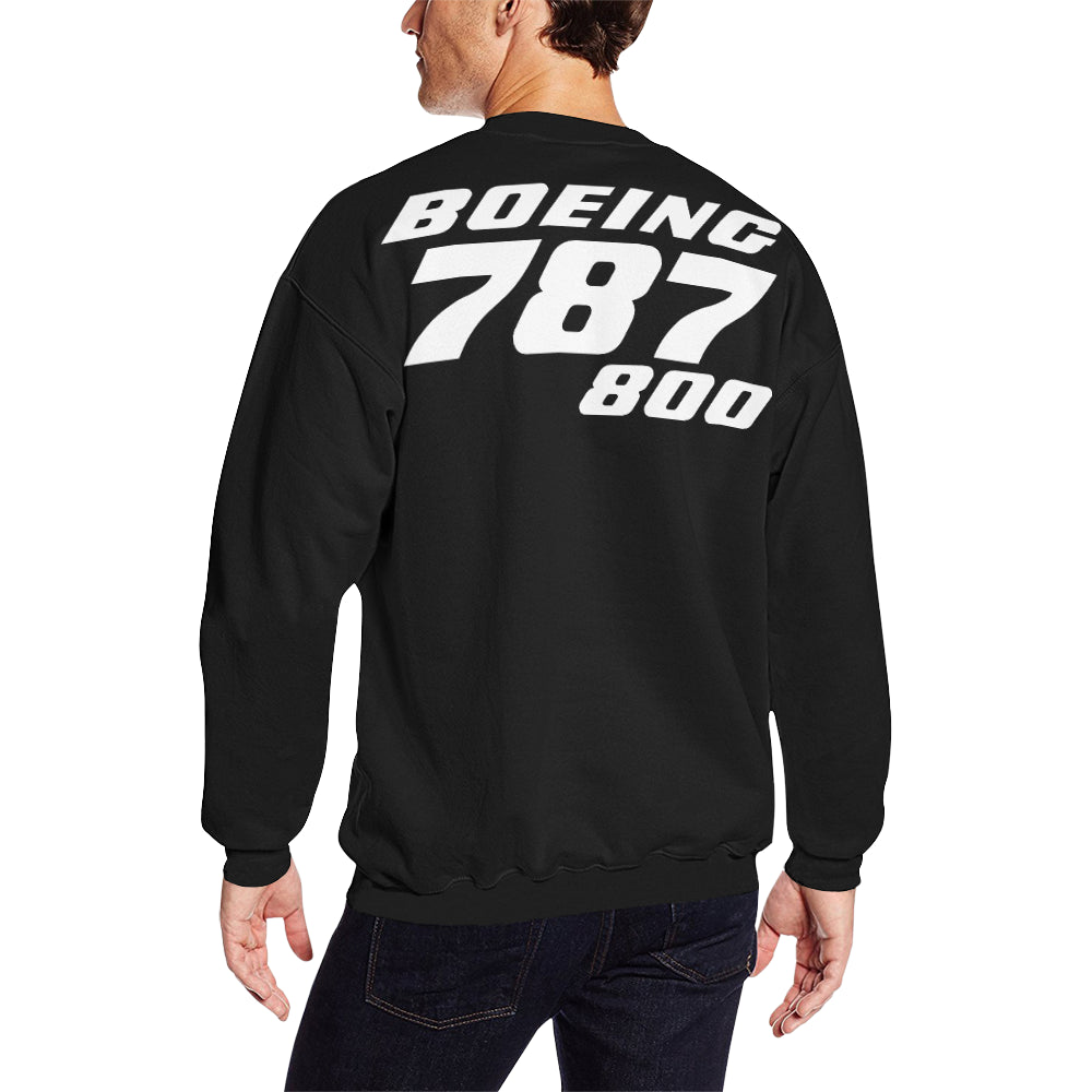 BOEING 787 Men's Oversized Fleece Crew Sweatshirt e-joyer