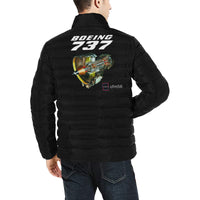 Thumbnail for BOEING 737 Men's Stand Collar Padded Jacket e-joyer