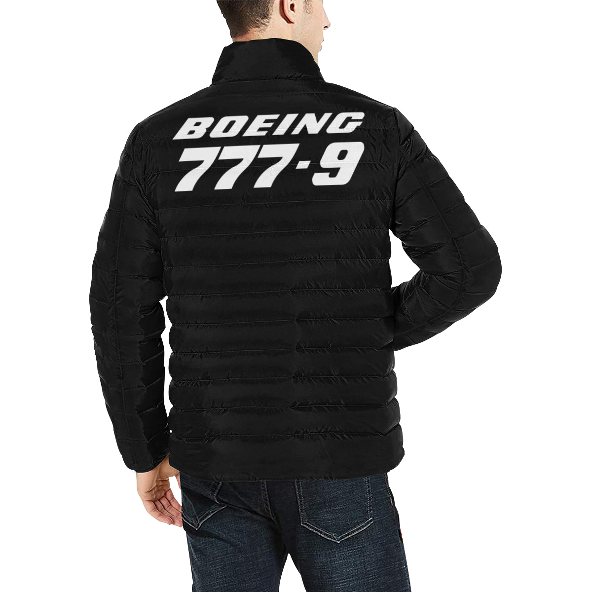 BOEING 777 Men's Stand Collar Padded Jacket e-joyer