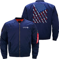 Thumbnail for Pilot Airplane American Flag Vintage JACKET THE AV8R