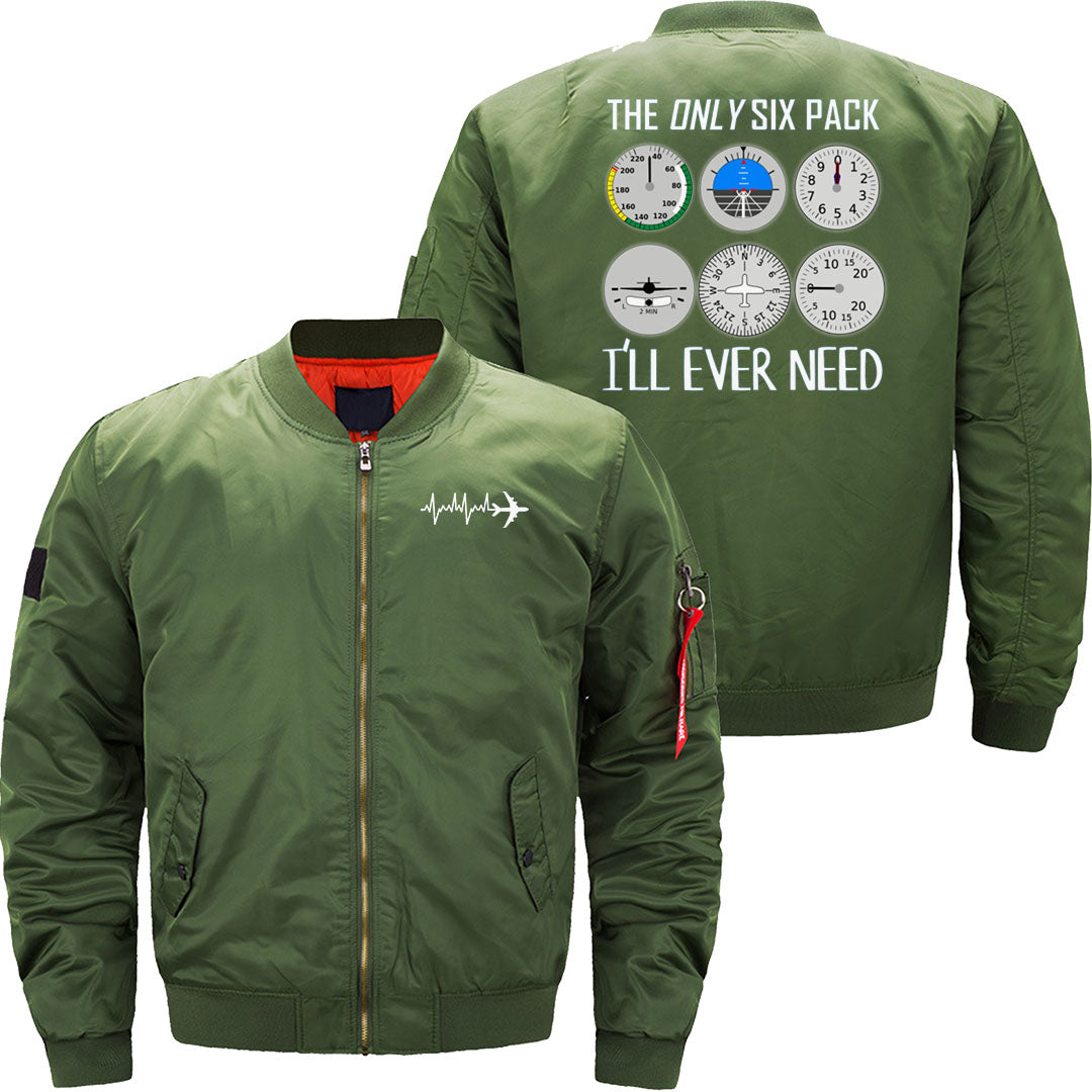 Only Six Pack I'll Need  Funny Pilot Quote JACKET THE AV8R