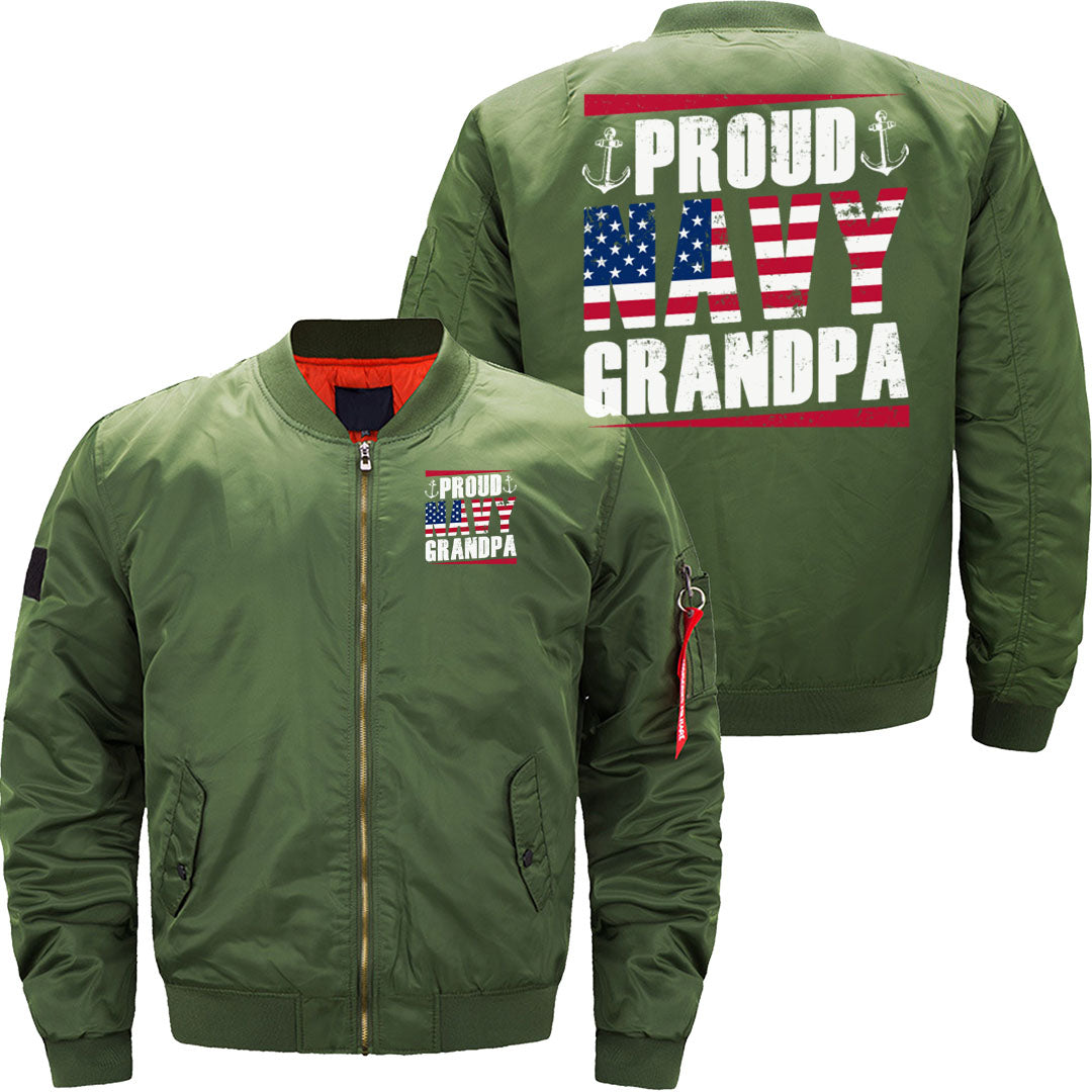 Proud Navy Grandpa Anchor Veteran's Day Marine JACKET THE AV8R