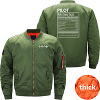 Thumbnail for Pilot Gift -Pilot Funny Nutrition Facts JACKET THE AV8R