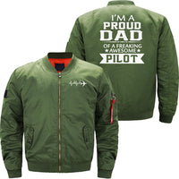 Thumbnail for I'M PROUD PILOT'S DAD JACKET THE AV8R