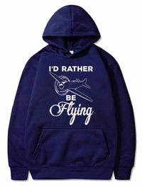 Thumbnail for Airplane Pilot I'd Rather Be Flying Prop Airplane PULLOVER THE AV8R