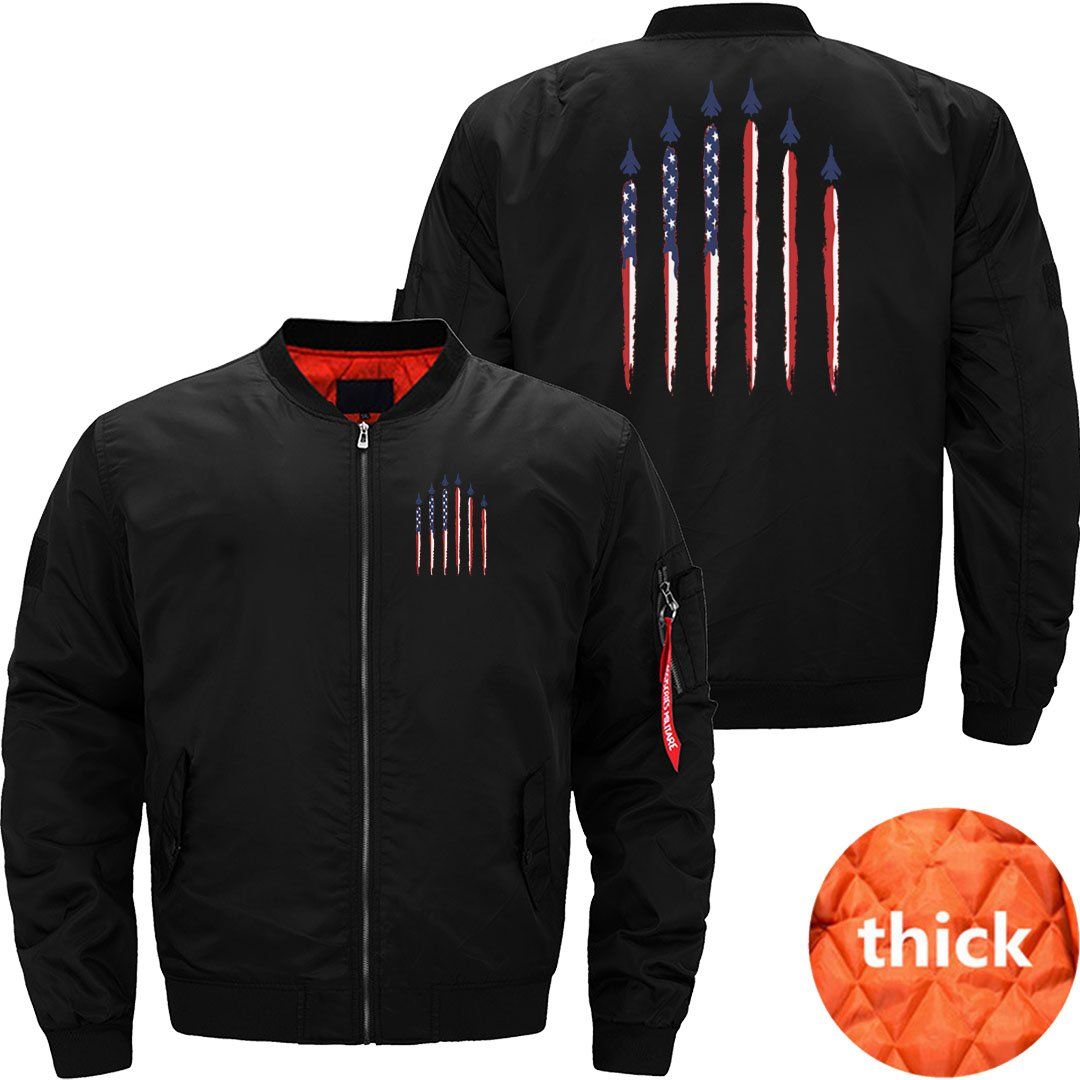 American Flag USA Airplane Jet Fighter JACKET THE AV8R