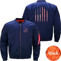 Thumbnail for American Flag USA Airplane Jet Fighter JACKET THE AV8R