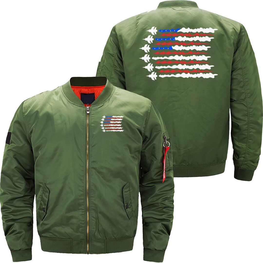 Airforce US Flag Fighter Jet Patriotic Veteran JACKET THE AV8R