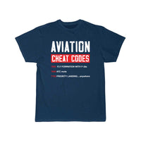 Thumbnail for Funny Pilot Airplane Gifts Aviation Cheat Codes T-SHIRT THE AV8R