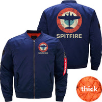 Thumbnail for Spitfire Retro Vintage Jet Fighter Shooting Plane JACKET THE AV8R