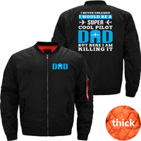 Thumbnail for Pilot Dad Fighter Jet Airplane JACKET THE AV8R