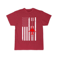 Thumbnail for Airplane Runway American Flag Patriotic Pilot T-SHIRT THE AV8R