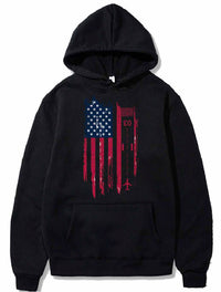 Thumbnail for Patriotic Airplane Aviation Pilot American Flag PULLOVER THE AV8R