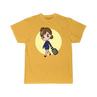 Thumbnail for Stewardess Flight Attendant Cartoon Cabin Crew T-SHIRT THE AV8R