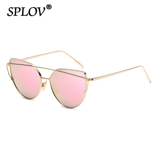 Luxury Cateye Sunglasses Women Brand Designer Mirror Sun Glasses AV8R