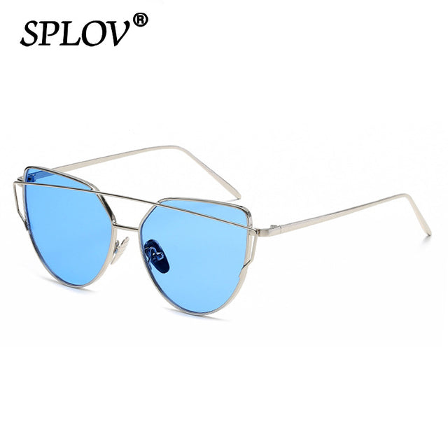 Luxury Cateye Sunglasses Women Brand Designer Mirror Sun Glasses AV8R