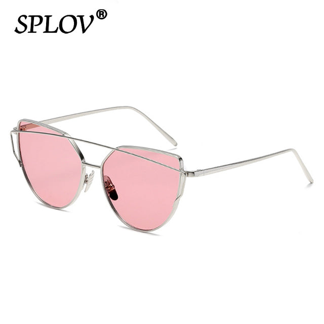 Luxury Cateye Sunglasses Women Brand Designer Mirror Sun Glasses AV8R