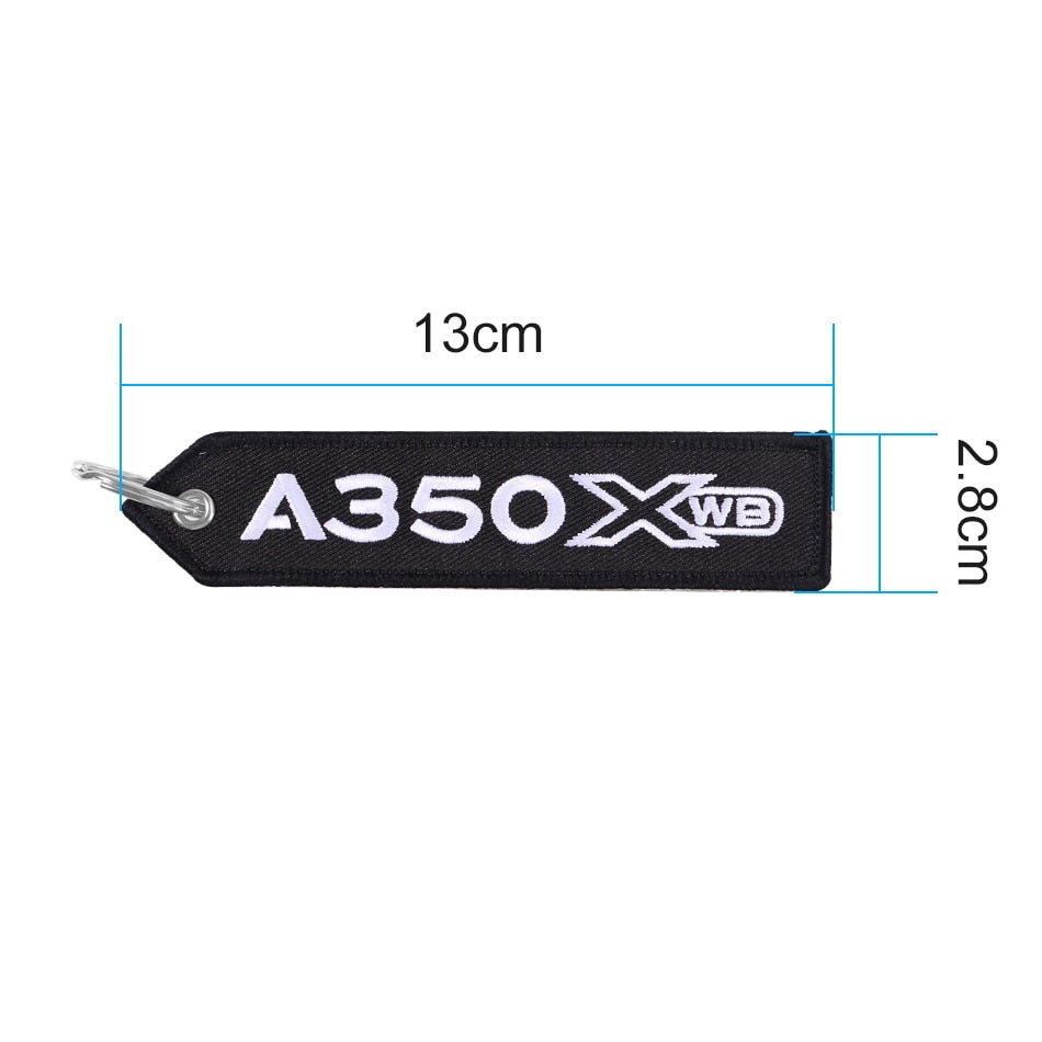 AIRBUS A350 Embroidery Key chain THE AVIATOR