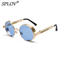 Thumbnail for Retro Round Steam Punk Sunglasses Men Women Brand Designer Small Circle Sun Glasses AV8R