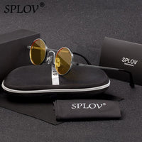 Thumbnail for SPLOV Vintage Rap Sunglasses Men Women Steam Punk Style Hip-Hop Small Round Metal AV8R