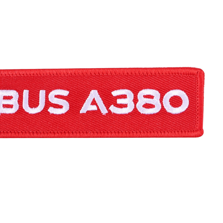 AIRBUS A380 Embroidery  Key Ring Chains THE AVIATOR