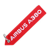 Thumbnail for AIRBUS A380 Embroidery  Key Ring Chains THE AVIATOR