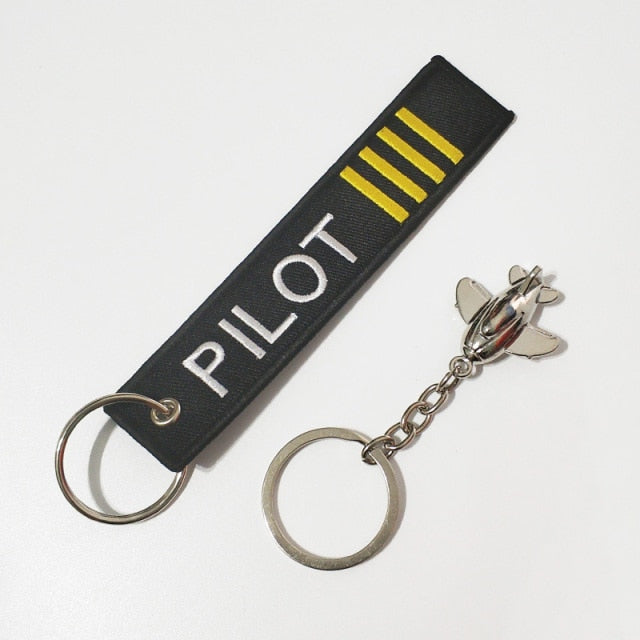 Pilot  Flight Crew 1 PC Metal Plane Key Rings THE AVIATOR