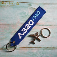 Thumbnail for AIRBUSA320 NEO   Embroidery Key Chains THE AVIATOR