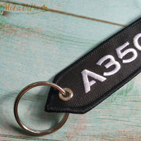 Thumbnail for AIRBUS A350 Embroidery  Key Chains THE AVIATOR