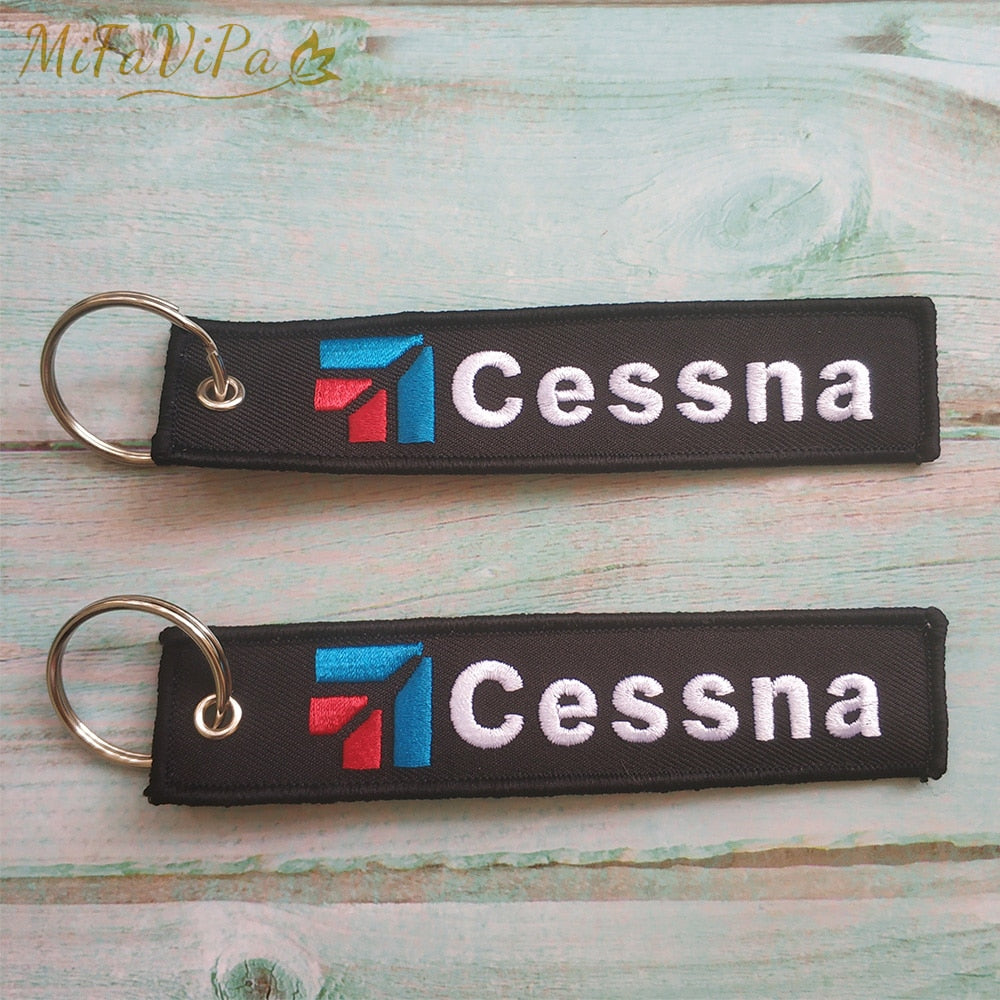 Cessna Embroidery Key Chain THE AVIATOR